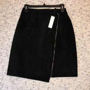 Black suede skirt